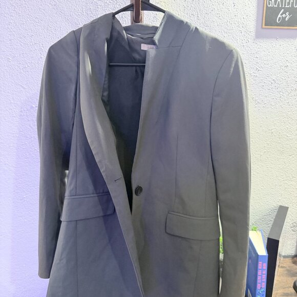 H&M Blazer — Minimalist, Tailored Fit - Dark Gray/Green - Size S - Picture 1 of 5